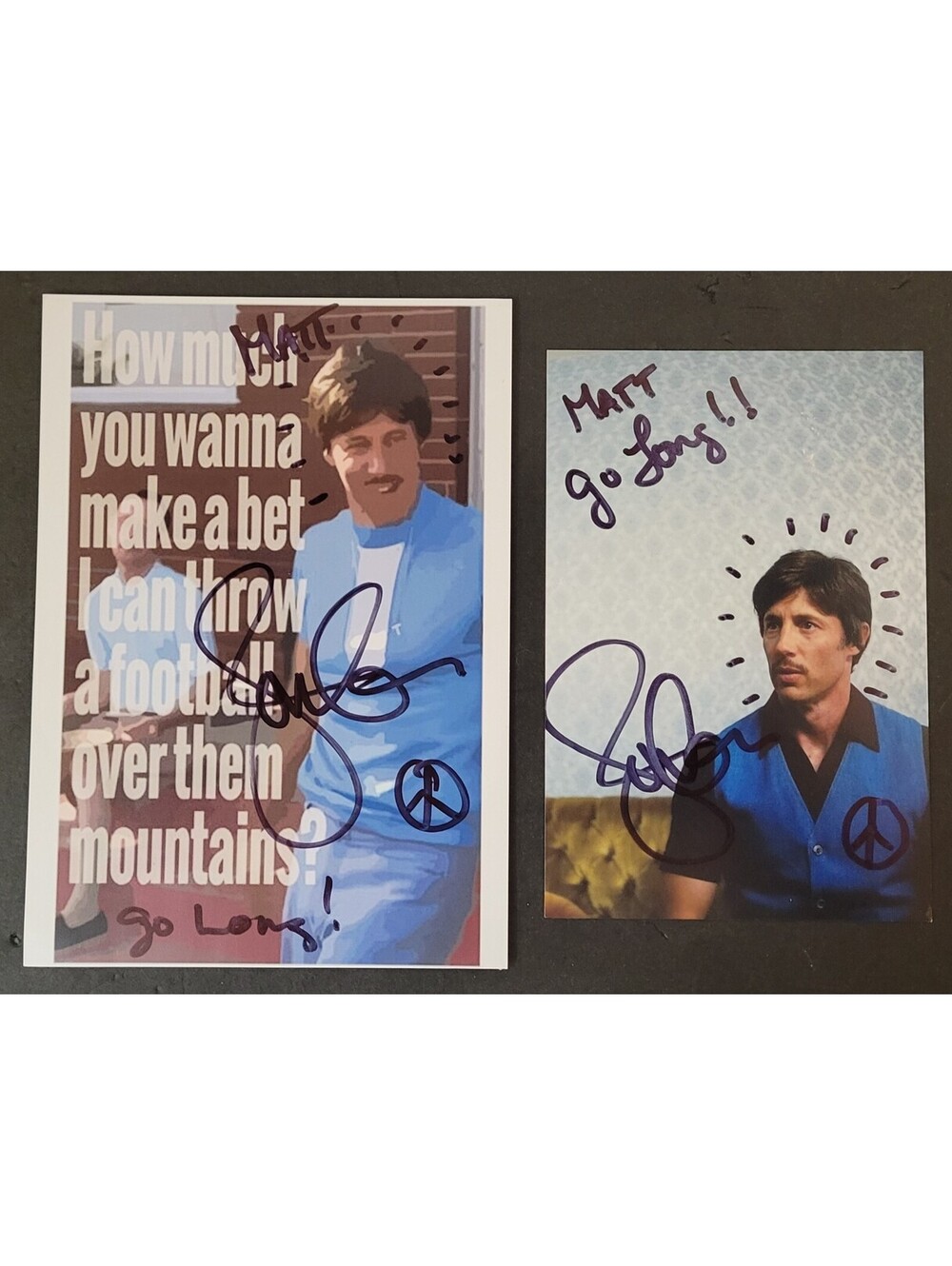 Jon Gries Actor Napoleon Dynamite Autographed 5"x7" & 4"x6" Photos - Lot of 2